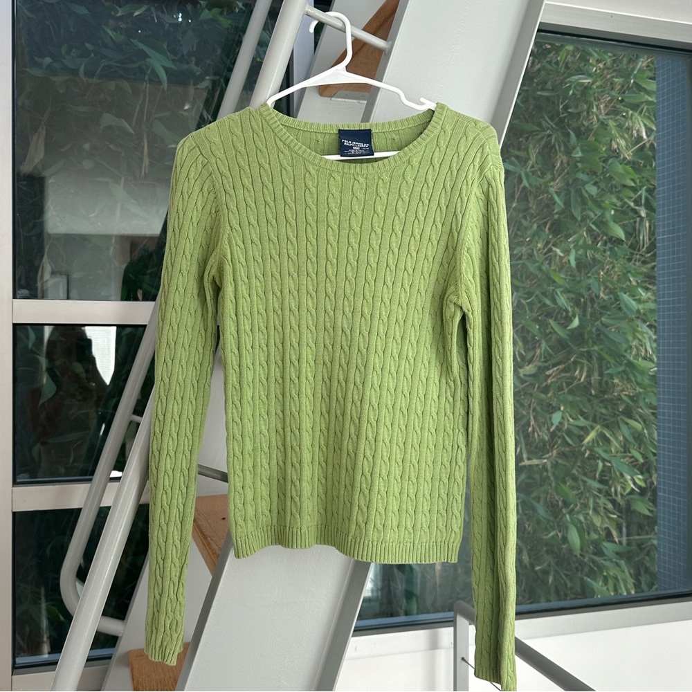 Brat Green 100% Cotton Sweater